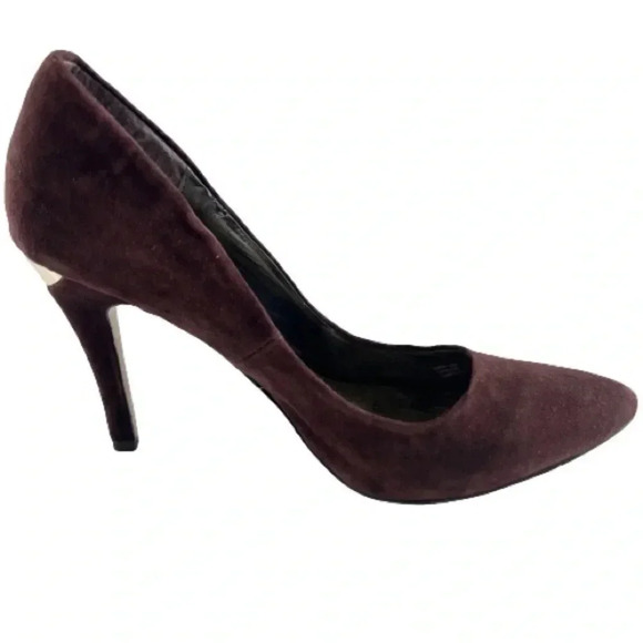 BAGLEY MISCHKA BROWN SUEDE HEELS CLASSIC PUMP SHOES SIZE 8.5 - Picture 4 of 16